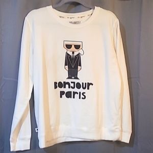 Karl Lagerfeld NWOT Bonjour Paris Sweatshirt